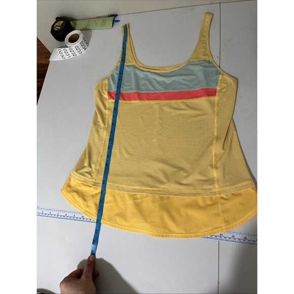 Lululemon Run Mod Moves Yellow Tank Women's Size M - Picture 7 of 7